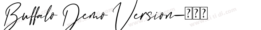 Buffalo Demo Version字体转换